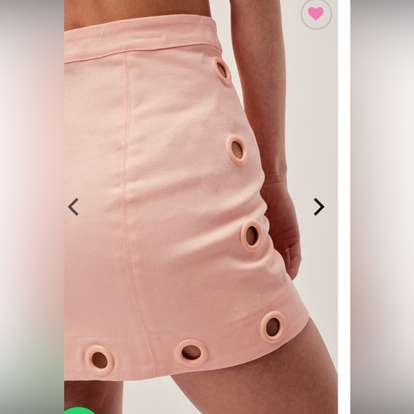 For Love & Lemons SSENSE Creme Puff Denim Bra Top Skirt Set XS - Picture 9 of 13